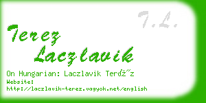 terez laczlavik business card